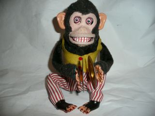 Vintage Musical Jolly Chimp Toy Cymbal Monkey Work 