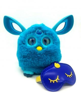 2016 Hasbro Teal Blue Interactive Furby smart phone Connect Bluetooth LCD Eyes 2