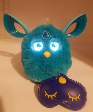 2016 Hasbro Teal Blue Interactive Furby smart phone Connect Bluetooth LCD Eyes 4