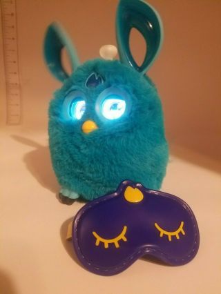 2016 Hasbro Teal Blue Interactive Furby smart phone Connect Bluetooth LCD Eyes 5
