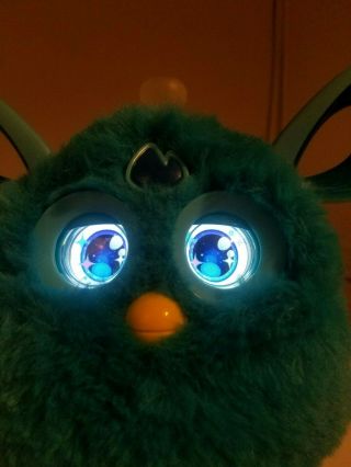 2016 Hasbro Teal Blue Interactive Furby smart phone Connect Bluetooth LCD Eyes 6