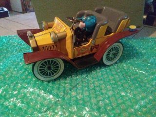 Vintage Hubley Mr Magoo Car Battery Operated Tin Litho Toy.  Parts/restore