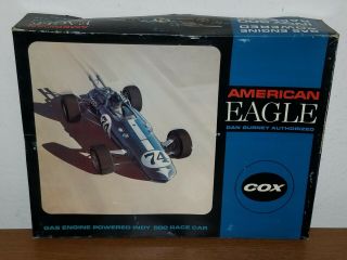 Cox Gas Engine Powered Indy 500 Race Car American Eagle Unsealed Model Kit