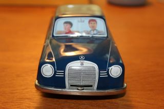 Tucher & Walther Nbg.  Tin Wind Up Car Mercedes Benz 190d Germany Rare