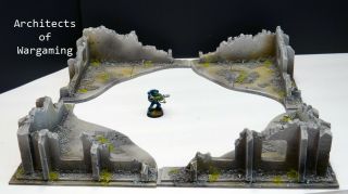 Warhammer 40k Terrain - Painted Modular Ruin Wargames Scenery 28mm - Building Set