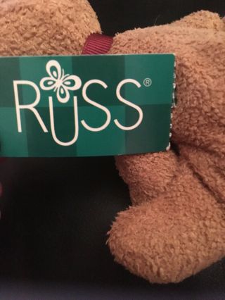 Bixby Brown Teddy Bear Russ Berrie Plush Toy 5” 4