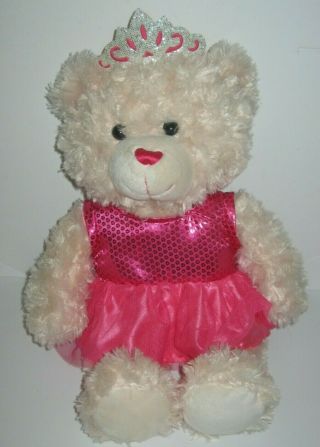 Dan Dee Collectors Choice Princess Teddy Bear Plush W/ Crown Wears Pink Tutu 19 "