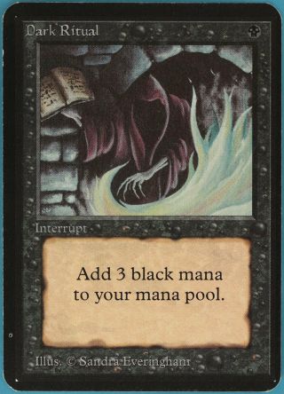 Dark Ritual Alpha Spld Black Common Magic The Gathering Card (34138) Abugames