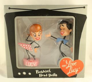 Nib I Love Lucy Limited Edition Bobbing Head Dolls First In A Series Set