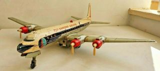 Vtg Fly Eastern Airlines Battery Operated Tin Toy Jet Airplane Japan Yonezawa
