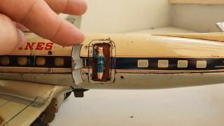 Vtg Fly Eastern Airlines Battery Operated Tin Toy Jet Airplane Japan Yonezawa 6