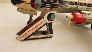 Vtg Fly Eastern Airlines Battery Operated Tin Toy Jet Airplane Japan Yonezawa 8