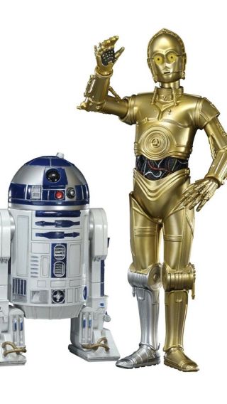 Star Wars - Artfx - R2 - D2 & C - 3po - Kotobukiya - 1/10 Scale - 2011 - Displayed
