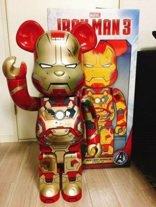 Medicom Marvel Avengers Iron Man 400 Mark Xlii 42 Damage Be@rbrick