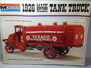 1/24 Monogram Texaco 1926 Mack Bulldog Tank Truck Unsealed Model Kit