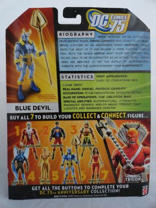 Blue Devil JLA Wave 13 Trigon BAF DCUC DC Universe Classics Mattel 6” Figure MOC 2
