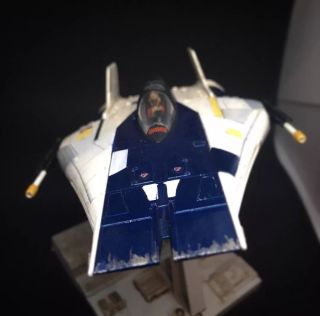Star Wars Bandai A - Wing Model Kit 1/72 Scale - Custom Painted - Blue Squadron