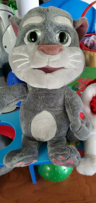 Plush Talking Tom And Angela10 " Toy Repeats What You Say Interactive Voice Recor