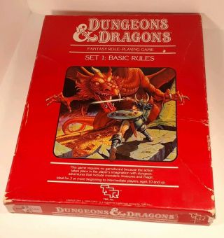 Dungeons & Dragons Tsr 1011 Basic Rules Set 1 Red Box 1983