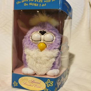 Vintage Tiger 1998 Furby Special Limited Edition Purple White Electronic