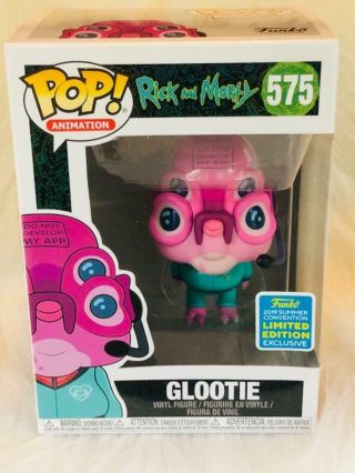 Funko Pop Animation Vinyl Sdcc Shared Exclusive 575 Rick And Morty Glootie 2019