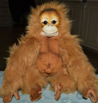 Hansa Portraits Orangutan 2012 Realistic Animal Plush Toy Small 8in Wtag Crafted
