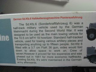 German Sd Kfz 6 Half Track Model kit 1/35 Trumpeter 4