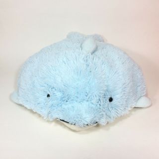 Pillow Pets Pee Wees Squeaky Dolphin 14 " Plush Pillow Stuffed Animal Blue