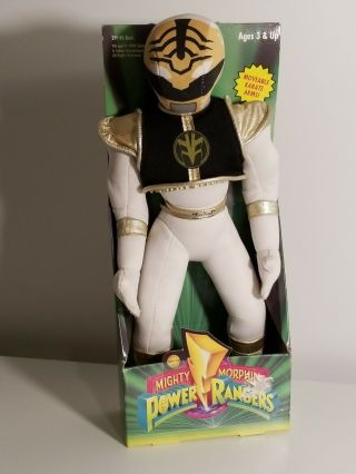 Mighty Morphin Tommy White Ranger Power Rangers Plush 12 " Moveable Karate Arms