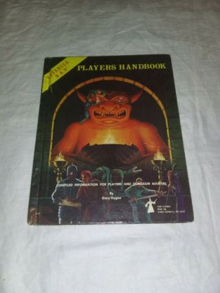 1980 Players Handbook 1st Edition Advanced Dungeons Dragons Ad&d 6th Printing
