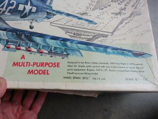 Guillows Chance Vought F4U Corsair Giant Scale Balsa Flying Model Kit 1971 Issue 7