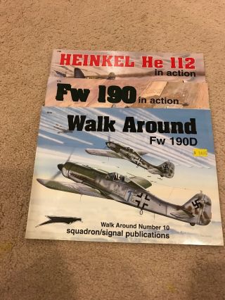 Squadron/signal Aircraft In Action,  Fw 190d,  Fw 190,  He 112,  Three Books