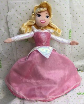 DISNEY Princess Aurora and Ariel Plush Stuffed Doll 2 In One 4