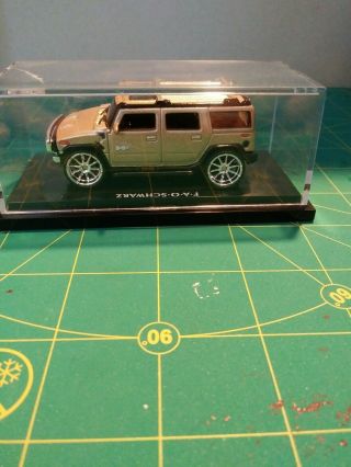 Hotwheels/ F - A - O - Shwarz Hummer H2.  Pewter Metllic With Certificate Of.