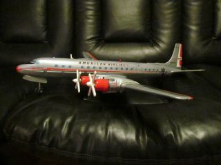 AMERICAN AIRLINES DC - 7C YONEZAWA BATTERY OPERATED AIRPLANE TIN TOY 3