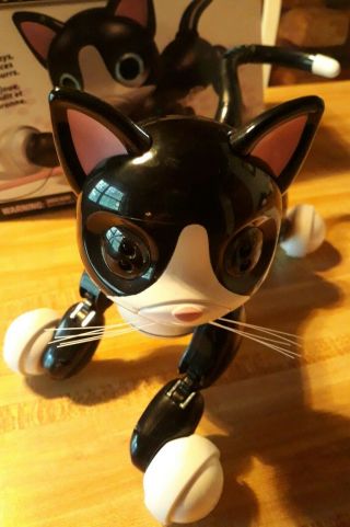 Zoomer Kitty Interactive Cat.  Accessories Robot Black/White Spin master 2