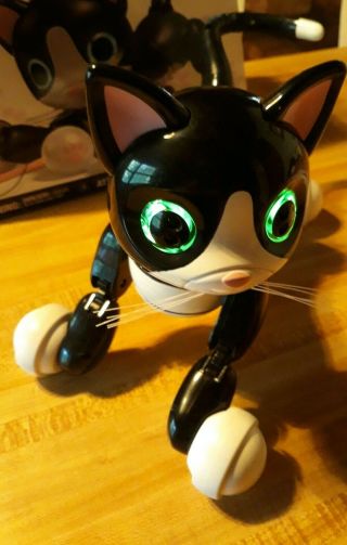 Zoomer Kitty Interactive Cat.  Accessories Robot Black/White Spin master 3
