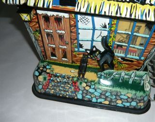RARE VINTAGE 1960 ' S MARX HOOTIN ' HOLLOW HAUNTED HOUSE BATTERY OP.  TOY W/BOX 9