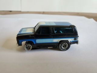 Aurora Afx Chevy Blazer Black,  Blue Slot Car