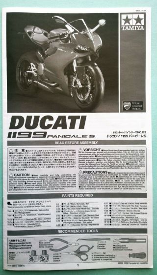 Tamiya 1/12 Ducati 1199 Panigale Kit 14129 and Tamiya 12657 front fork set 5