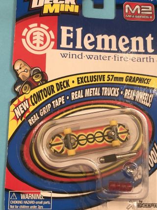 Tech Deck Element Rare Vintage 57mm Mini Skateboard Rings In Plastic