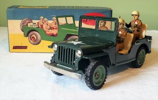Miyazawa Toys Japan Tin Litho U.  S.  Army Friction Jeep 50 