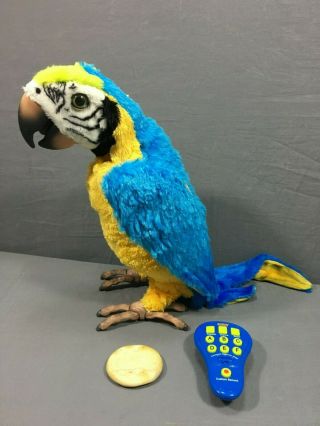 Furreal Squawkers Mccaw Talking Parrot Hasbro With Remote And Cracker