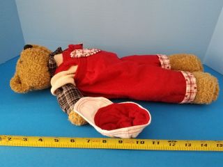 Stuffed Animal Vintage Russ Valentine Hickory the Boy Teddy Bear Plush 4