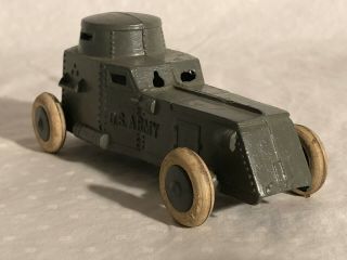 Tootsietoy US Army Armored Car Early Toy Tank 3
