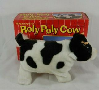 Vintage 1983 Iwaya Roly Poly Cow Friendly Calf Battery Operated