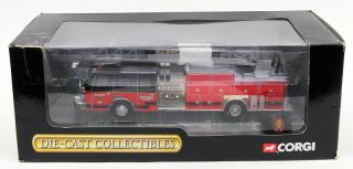 Corgi 1/50 Scale Model Fire Engine 54903 - E - One 75ft Ladder Bartlett Illinois