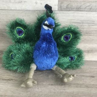 Small Peacock Hand Puppet 2834 10 " Tall Folkmanis Puppets