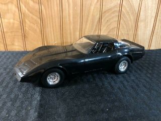 1980 Chevy Corvette Black Dated Rear Bumper 4 Screw Chassis Promo Resin Amt Look