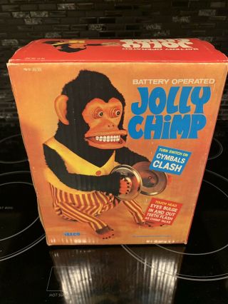 Vintage Jolly Chimp 1960s With Cymbals By Illco